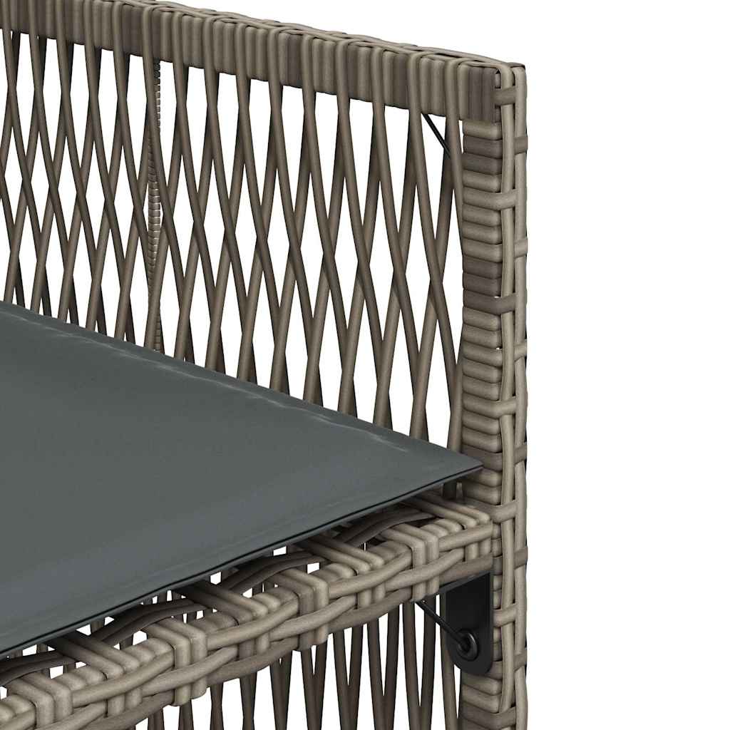 Vrtne stolice s jastucima kom. poliratan - siva, 4 - number 10.