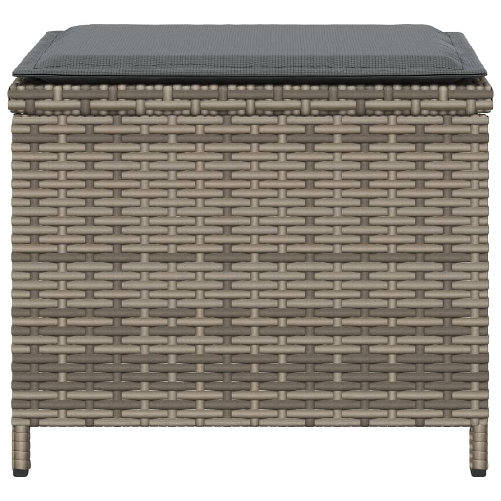 Haveskamler stk. med hynder 41x41x36 cm polyrattan - grå, 4 - number 6.