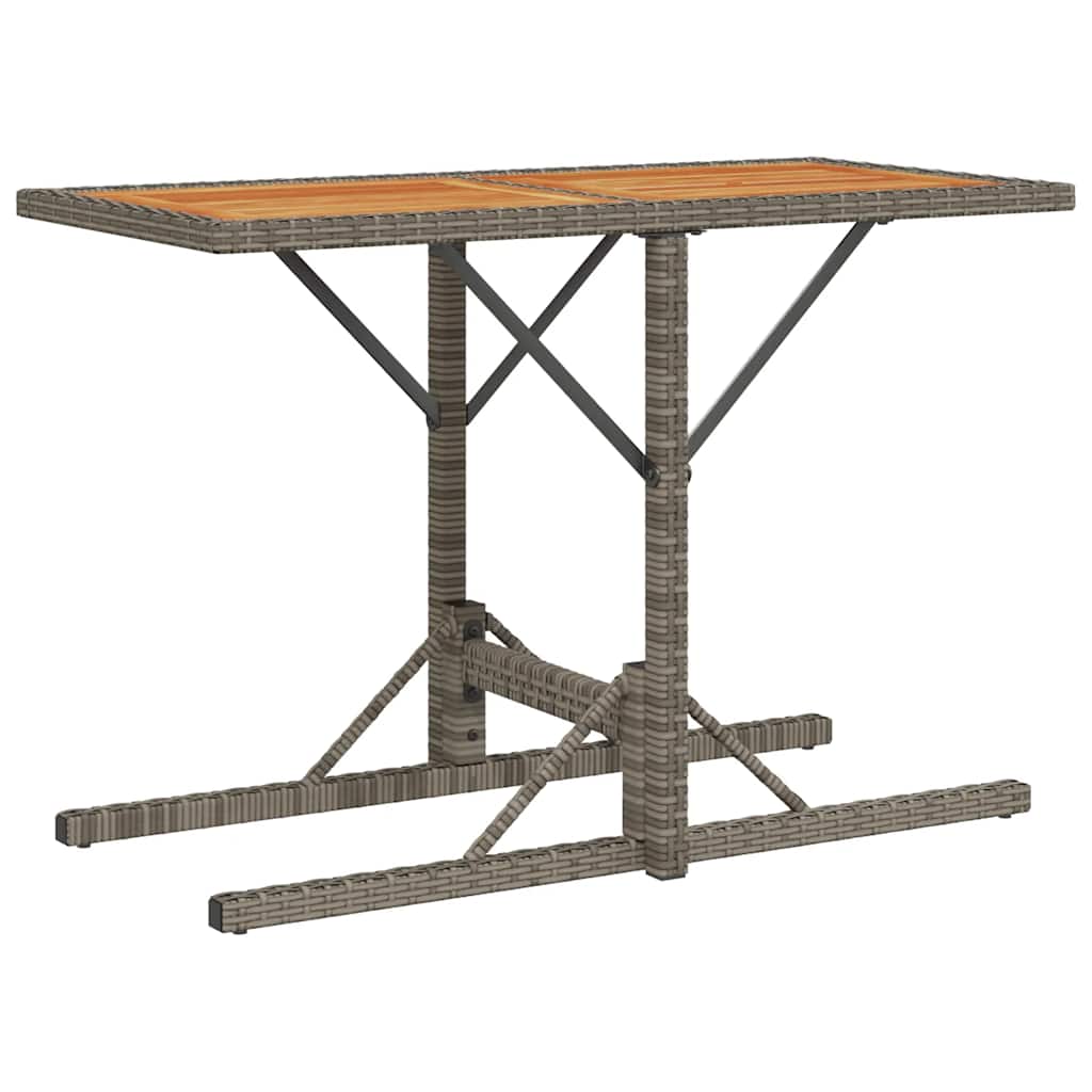 Bistrosæt til haven 3 dele med hynder polyrattan - grå, træ, 1 - number 7.