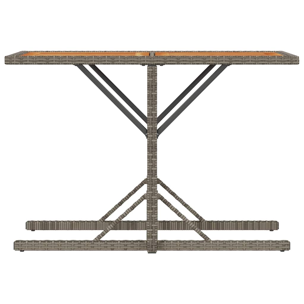 Bistrosæt til haven 3 dele med hynder polyrattan - grå, træ, 1 - number 8.