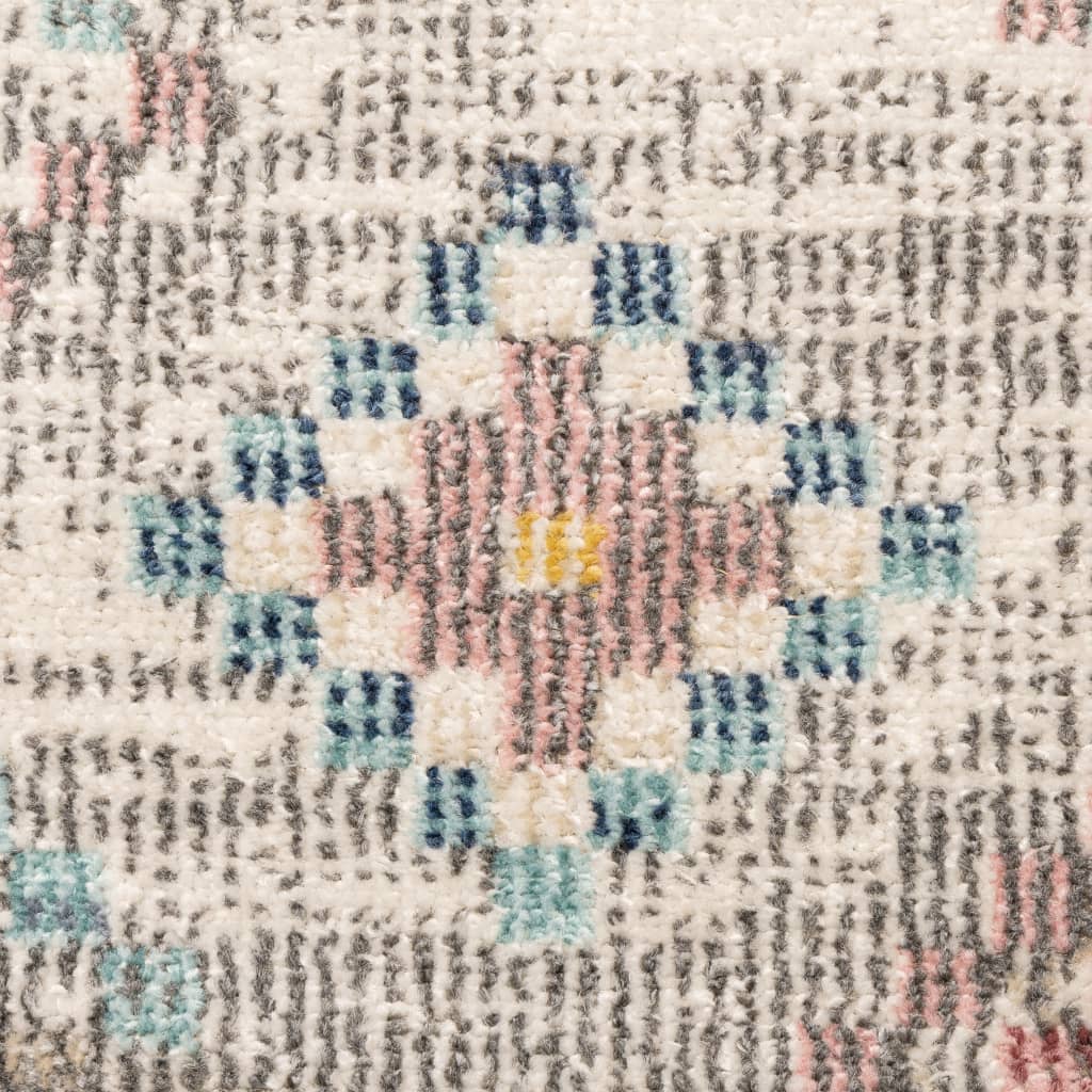 Tapis arbizu design vintage - gris clair, 80 x 150 cm - number 9.