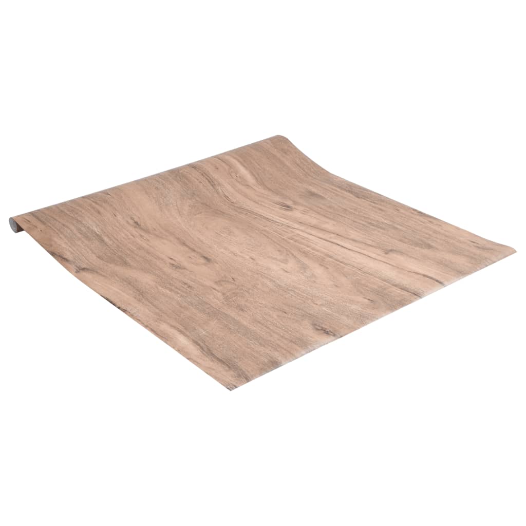 Pellicola autoadesiva per mobili 90x500 cm pvc effetto legno - marrone, 90 x 500 cm (4 pz.) - number 5.