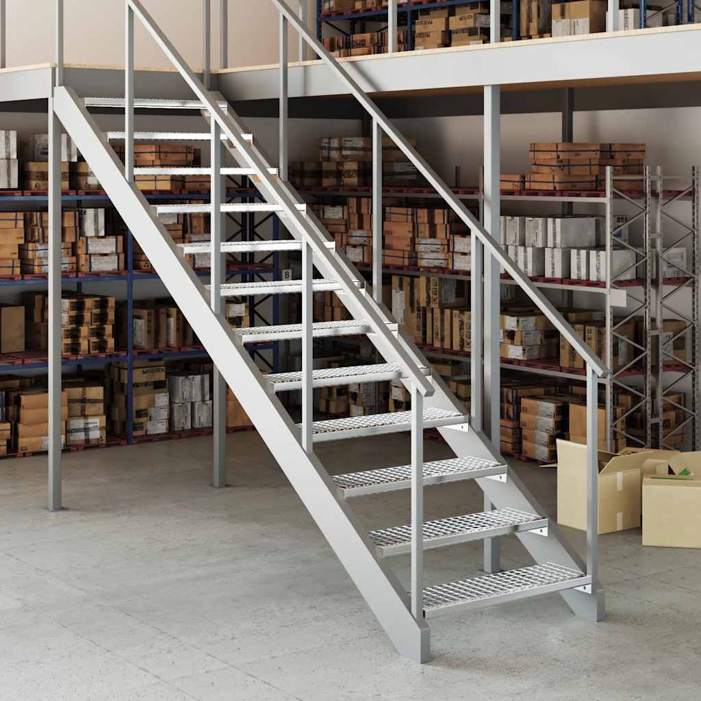 Stepenice za stepenice pocinčani čelik - 80 x 24 x 7 cm, 1, kovani - number 3.