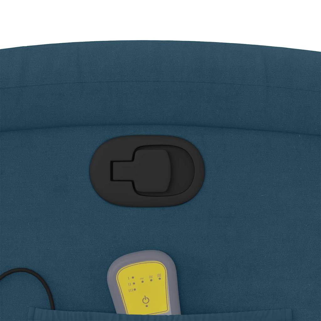 Massagestol velour - blå, 1, manuel tilbagelæningsfunktion, ja - number 10.