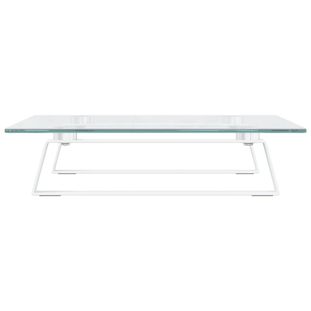 Supporto per schermo in vetro temperato e metallo - bianco, 40 x 35 x 8 cm - number 5.