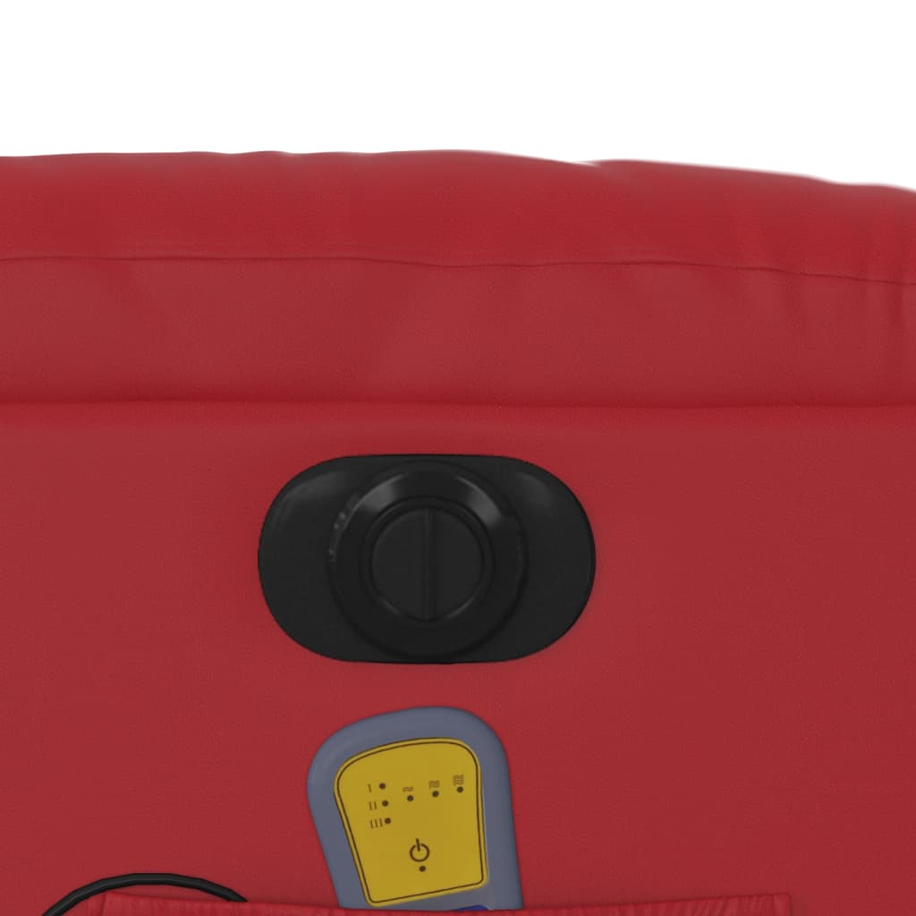 Eldrevet massagestol kunstlæder rød - number 12.