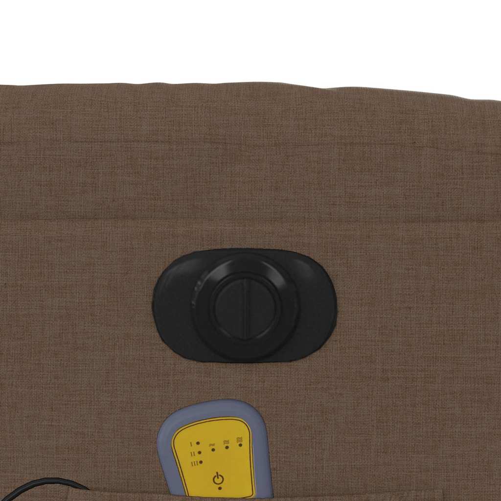 Fotel masujący elektryczny tkanina - brązowy, 1, funkcja elektrycznego odchylania, tak - number 12.