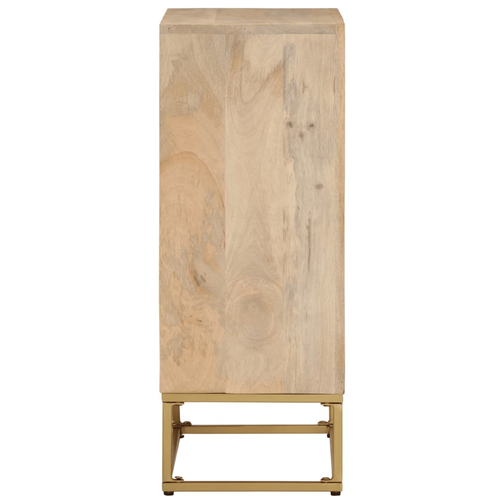Skænk massivt mangotræ og jern - 55 x 30 x 76 cm, 1, med 2 døre, x-2 - number 5.