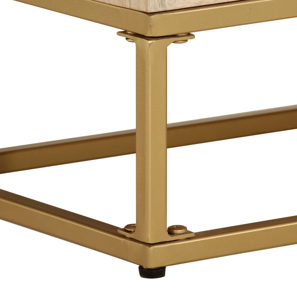 Skænk massivt mangotræ og jern - 55 x 30 x 76 cm, 1, med 2 døre, x-2 - number 8.