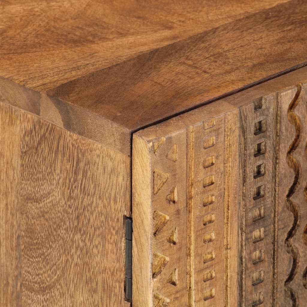 Sengebord 40x30x50 cm massivt mangotræ og jern - number 6.