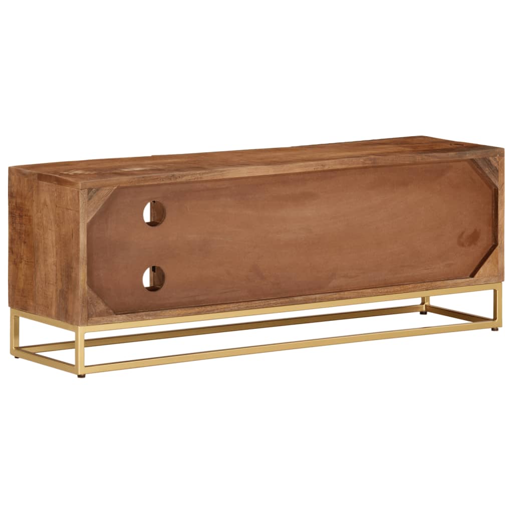 Tv stol 110x30x40 cm puno mango drvo i željezo - ooo 3 - number 5.