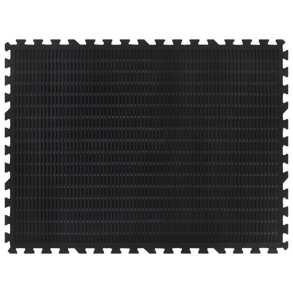 Gulvmåtte 90x120 cm 12 mm gummi sort - number 3.