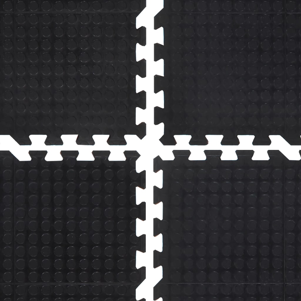 Gulvmåtte 90x120 cm 12 mm gummi sort - number 6.