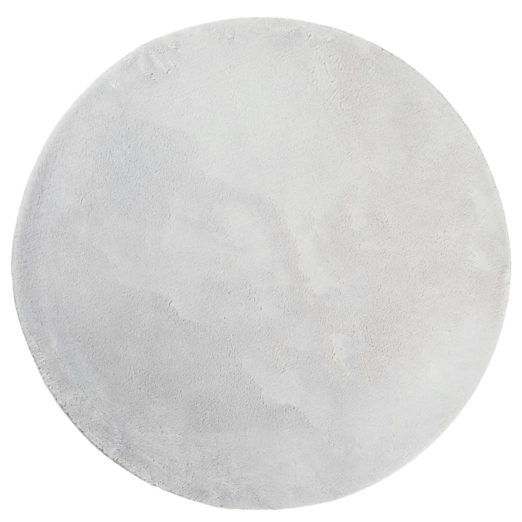 Gulvtæppe huarte kort luv og vaskbart - grå, ø 80 cm - number 2.