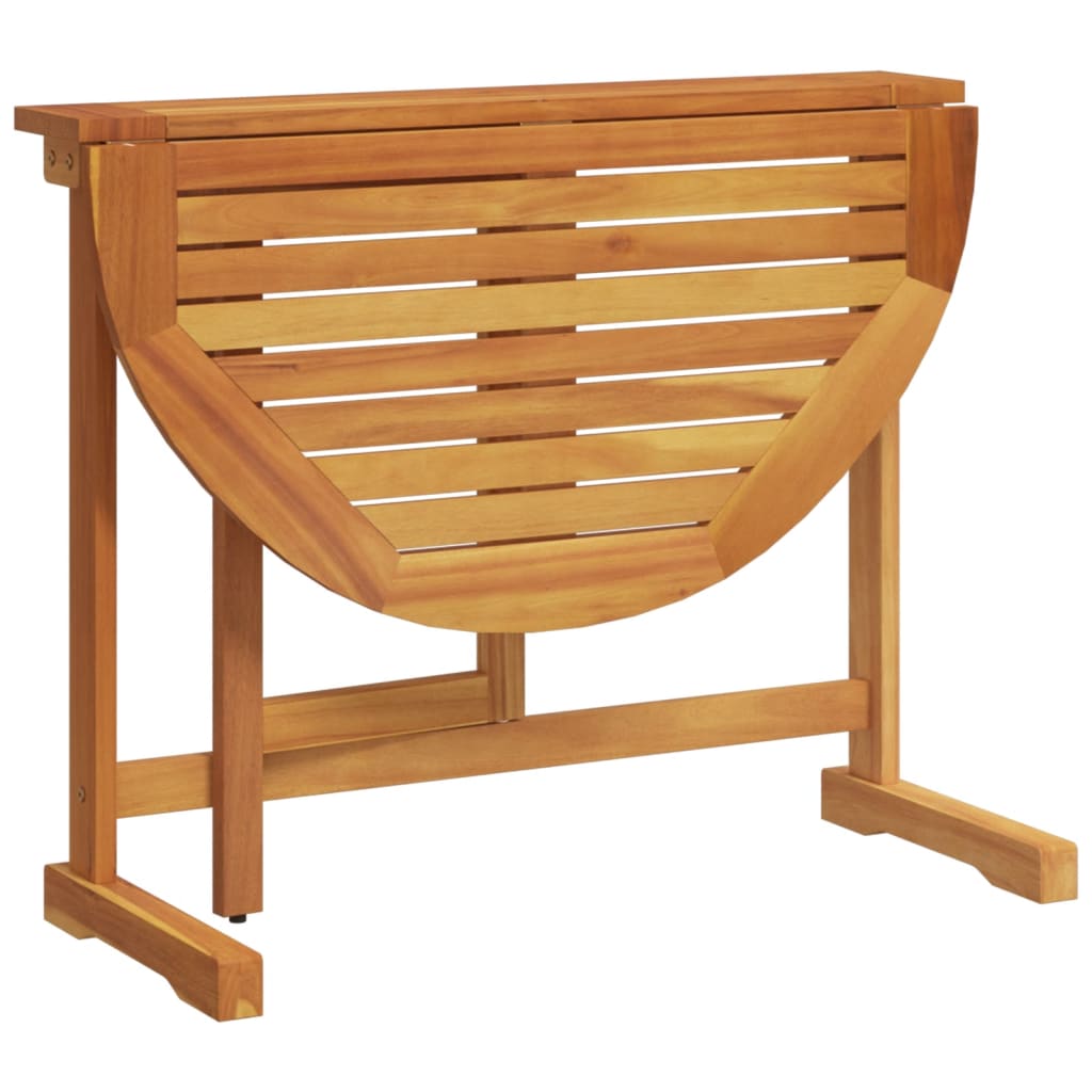 Altanbord 90x60x72 cm foldbart massivt akacietræ - 1, halvrund - number 7.