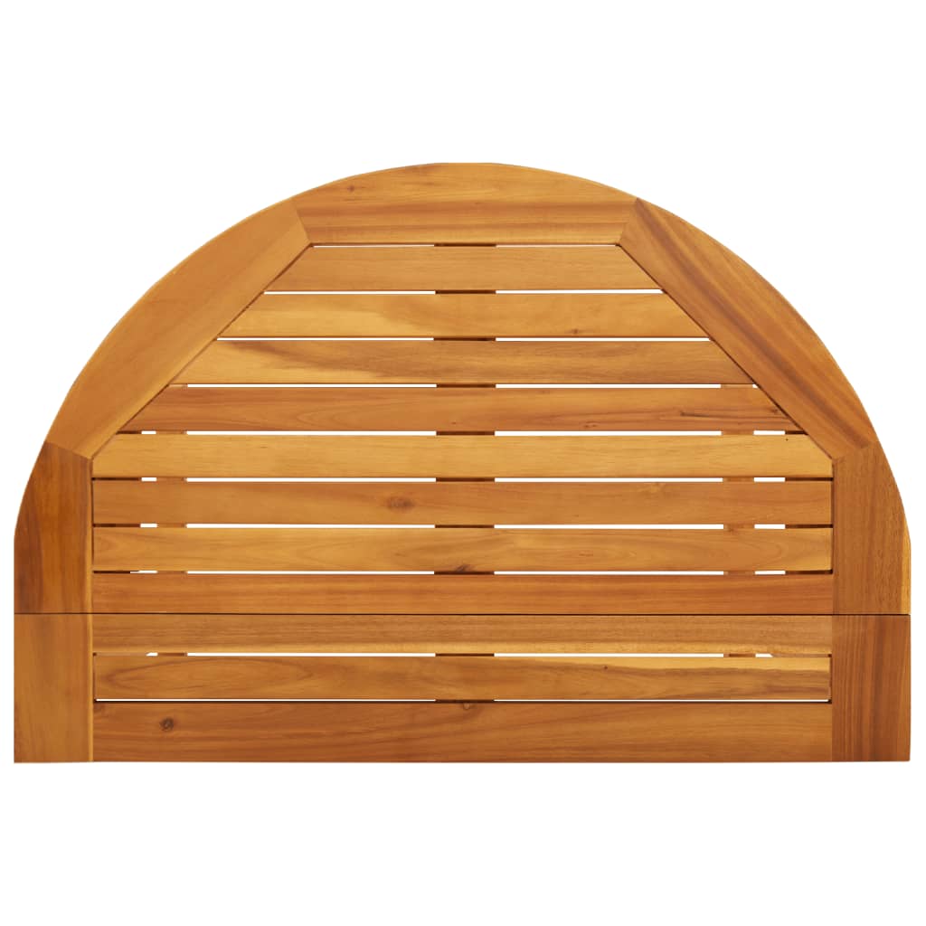 Altanbord 90x60x72 cm foldbart massivt akacietræ - 1, halvrund - number 8.