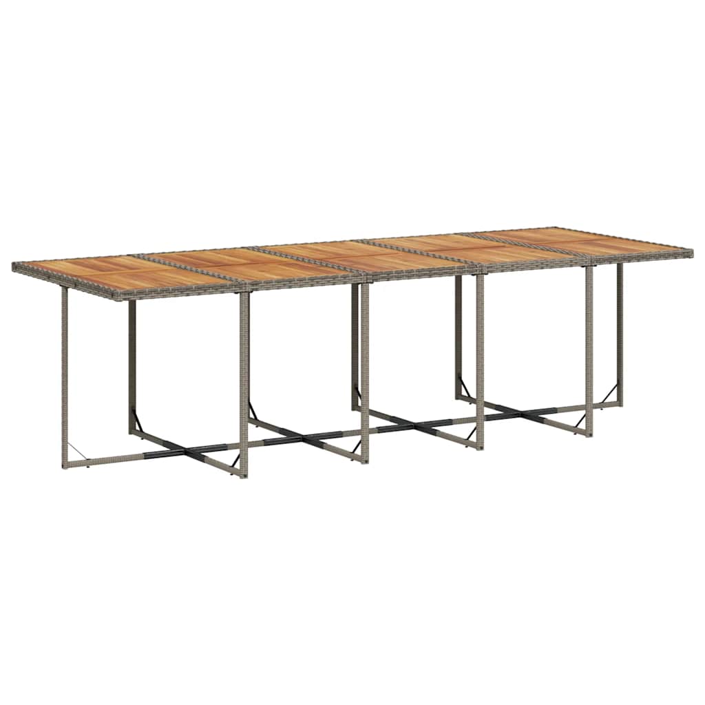 Lounge garnitura za vrt 11 dijelova s ​​jastucima poliratan - siva, drvo, 10 - number 4.