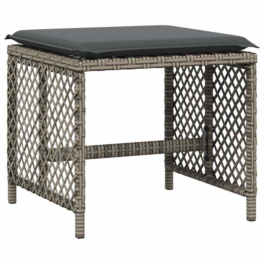 Lounge garnitura za vrt 11 dijelova s jastucima poliratan - svijetlo siva, staklo, 14 - number 5.