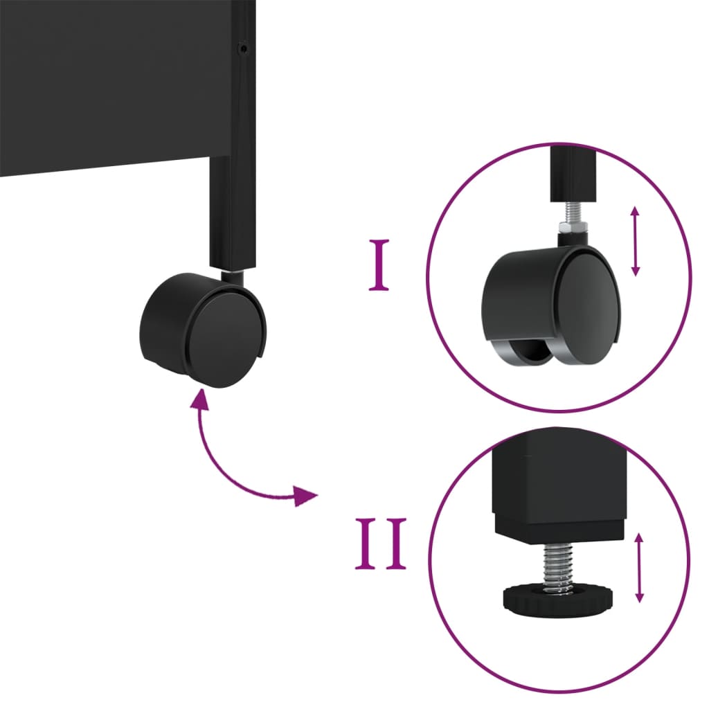 Køkkenvogn 50x30x70 cm konstrueret træ - sort - number 10.
