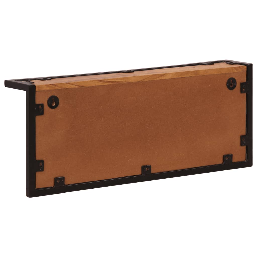 Vegghengt klesstativ 6 kroker massivt akasietre - number 5.