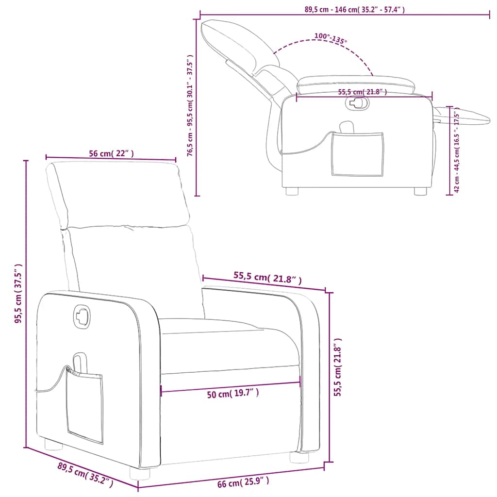 Massagestol kunstlæder - rød, 1, manuel tilbagelæningsfunktion, ja - number 12.