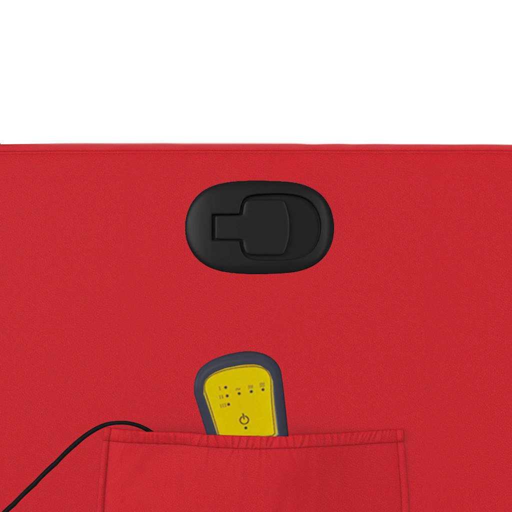 Massagestol kunstlæder - rød, 1, manuel tilbagelæningsfunktion, ja - number 10.