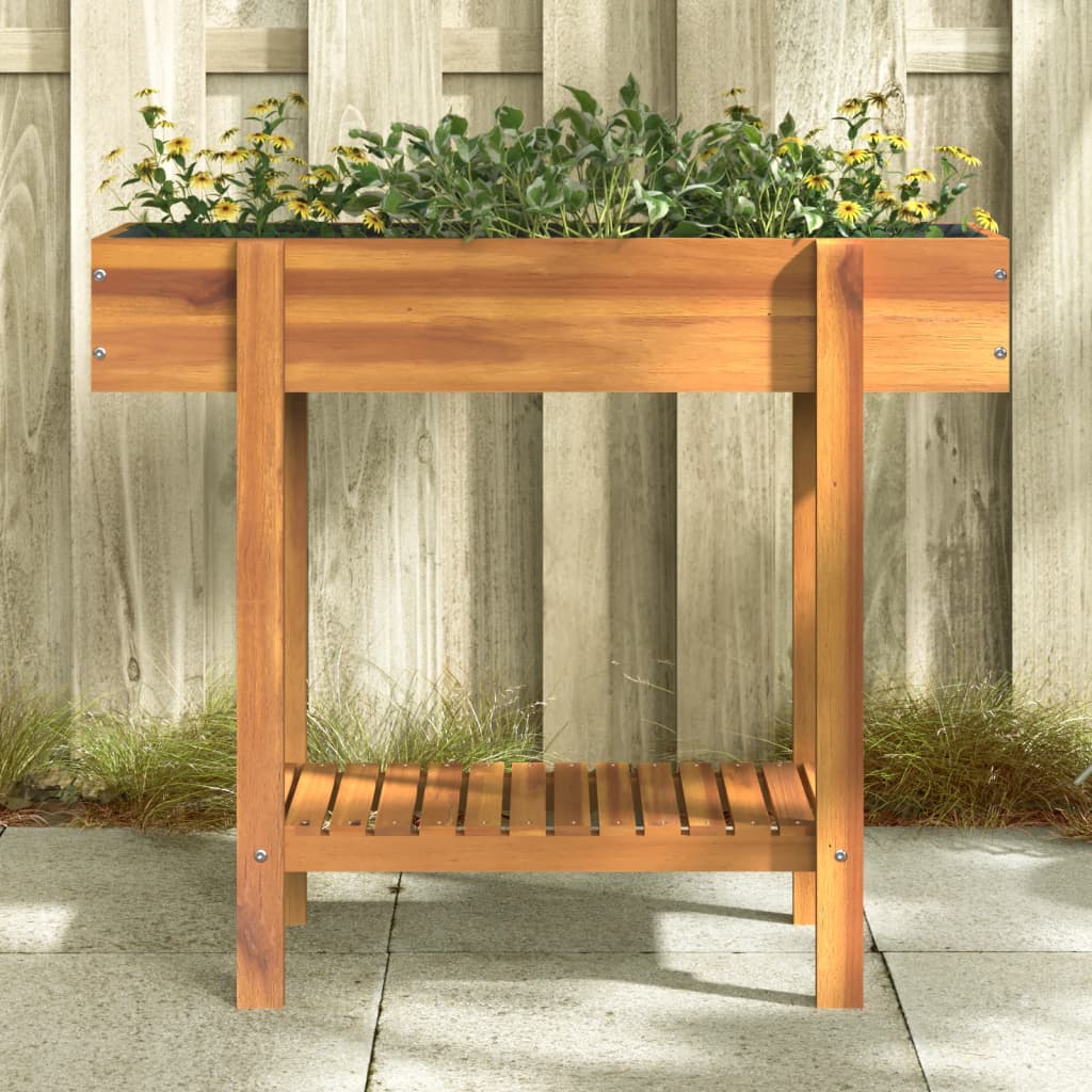 Højbed 90x30x75 cm massivt akacietræ - number 3.