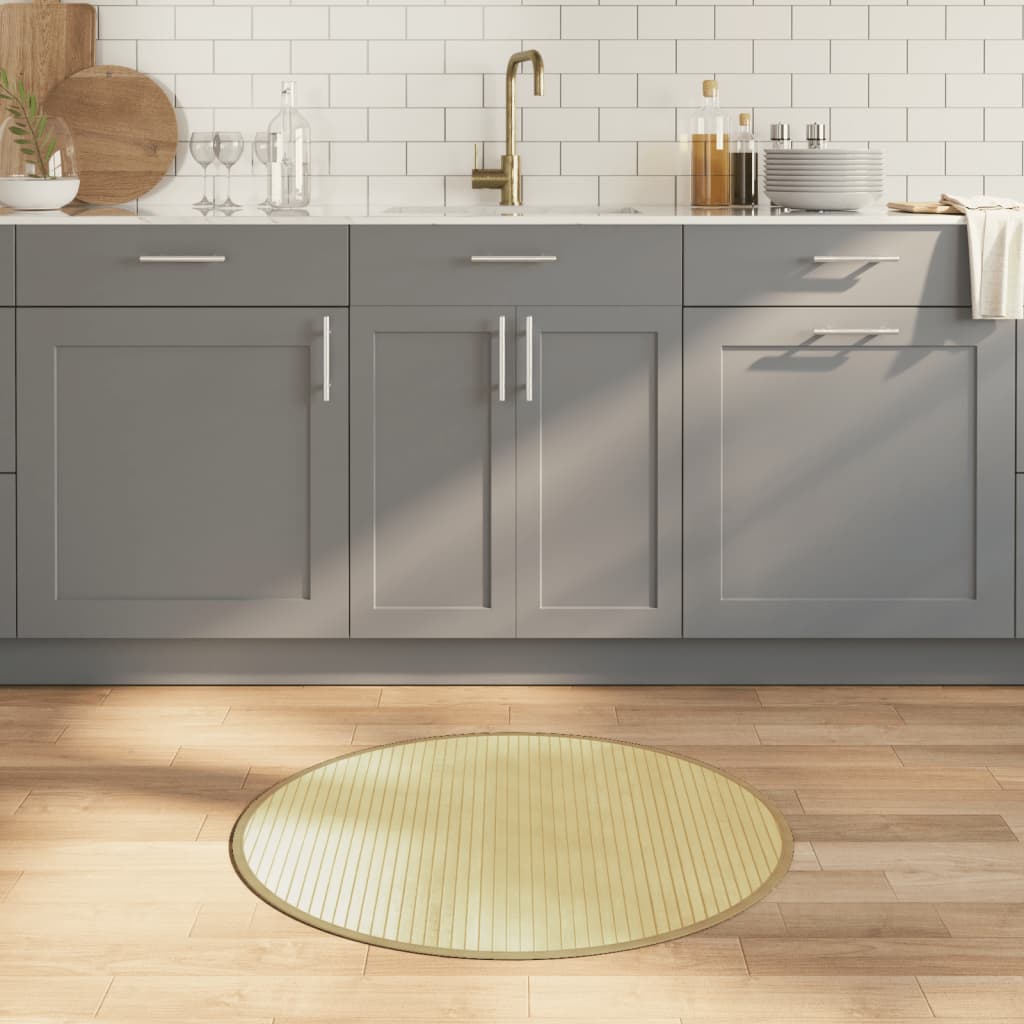 Gulvtæppe bambus lys - lys naturfarve, 80 cm - number 1.