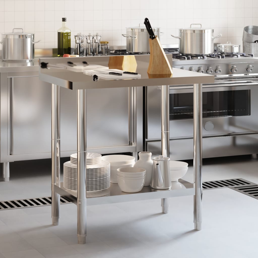Tavolo da lavoro per cucina m. paraschizzi 82,5x55x93 acciaio inox - 82,5 x 55 x 93 cm, 1, ooo 2 - number 3.