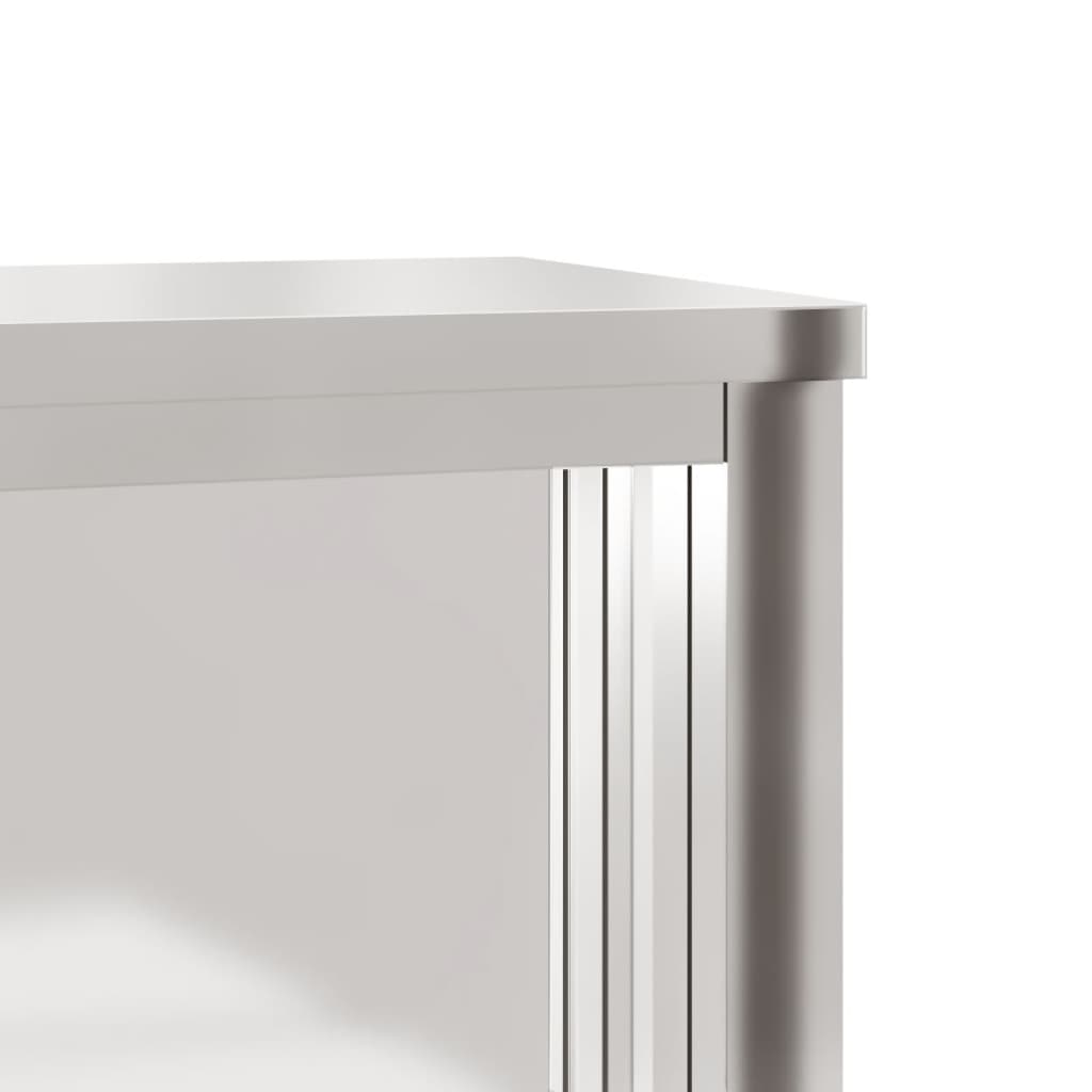 Køkkenskab m. skydelåger væghængt rustfrit stål - 92 x 40 x 46 cm (med dør), 1 - number 9.