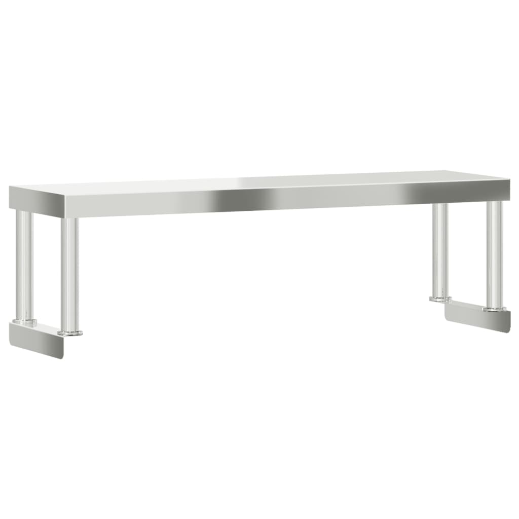 Gornja polica za radni stol 110x30x35 cm inox - number 7.