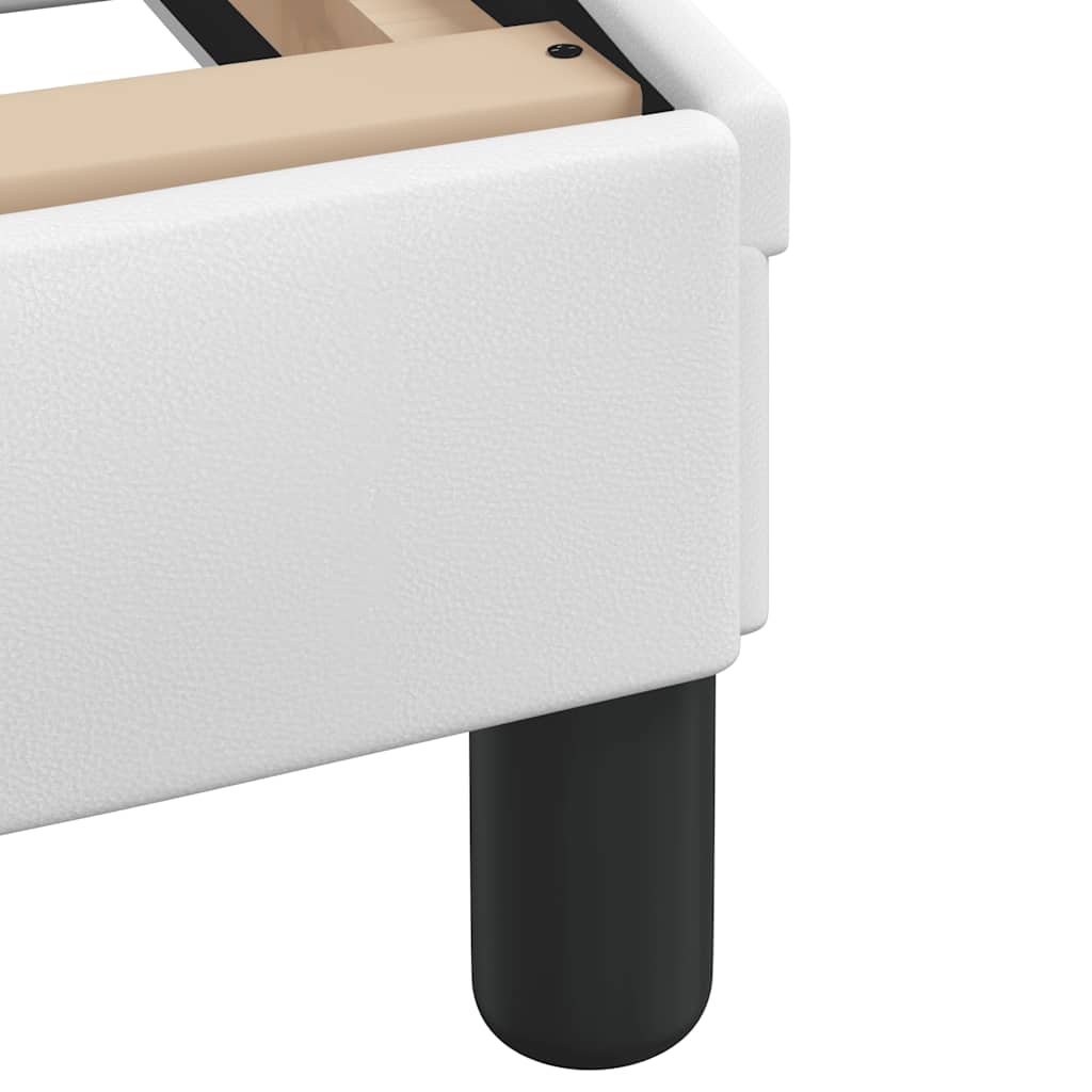 Cadre de lit avec cuir artificiel au chevet - blanc, 140 x 190 cm - number 10.