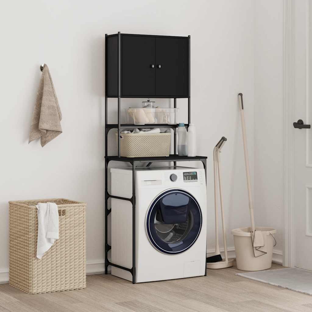 Meuble lave-linge 68x48,5x194 cm - noir, 1 - number 3.