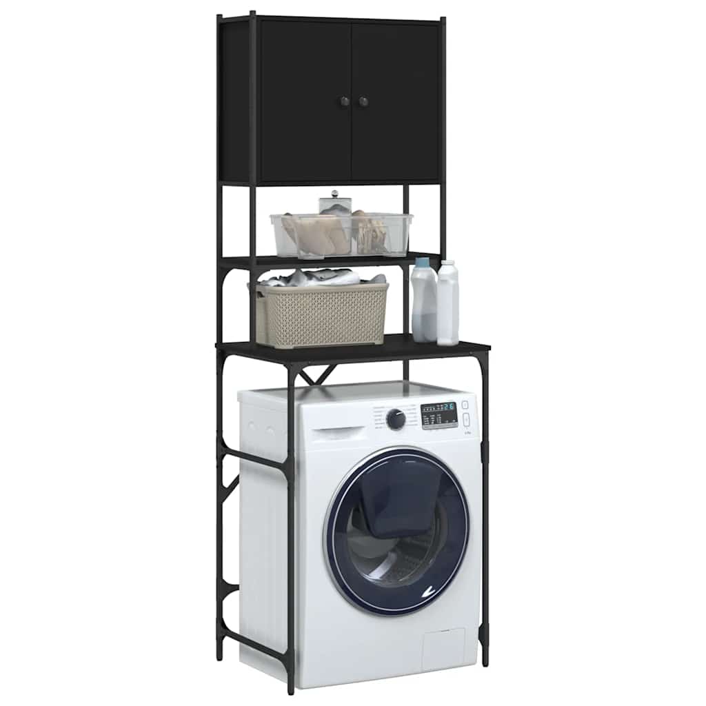Meuble lave-linge 68x48,5x194 cm - noir, 1 - number 5.