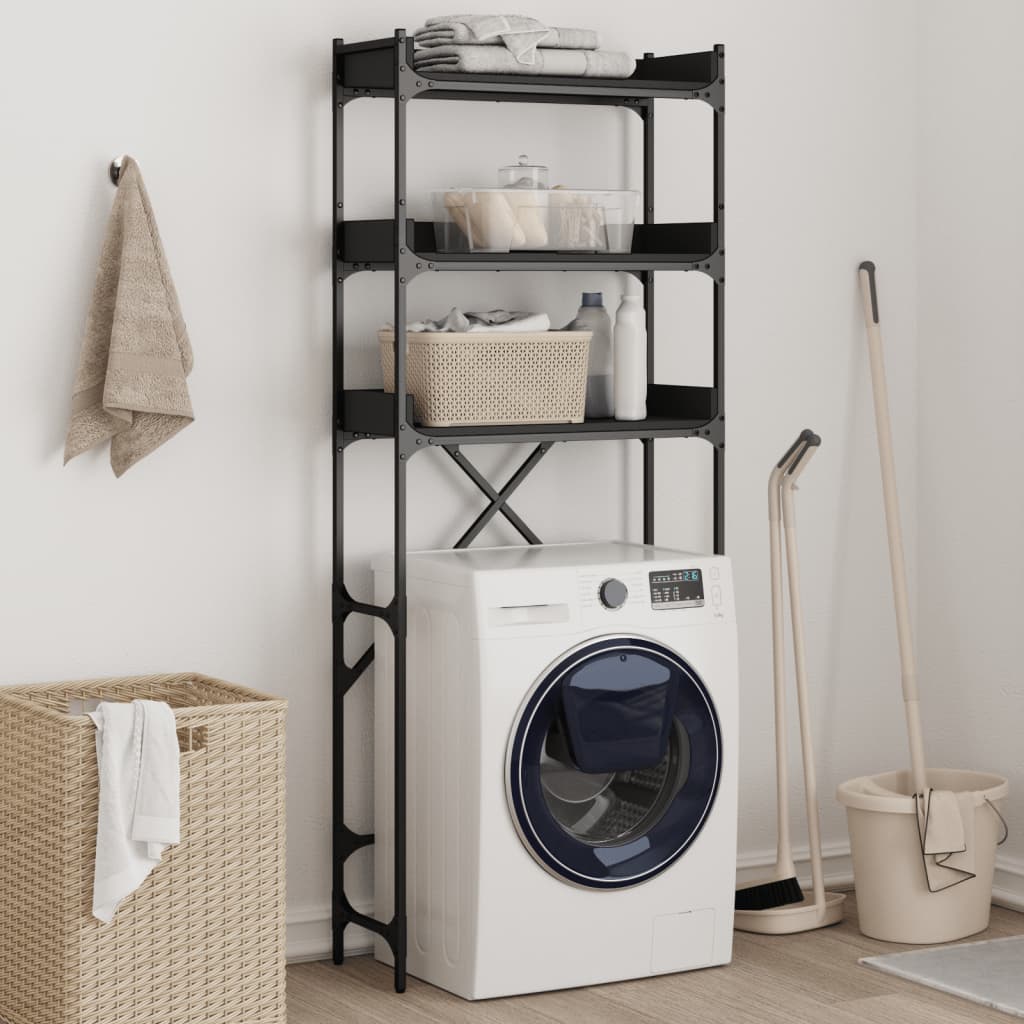 Washing machine cabinet 67x25x163 cm engineered wood - gray sonoma oak, 1 - number 1.