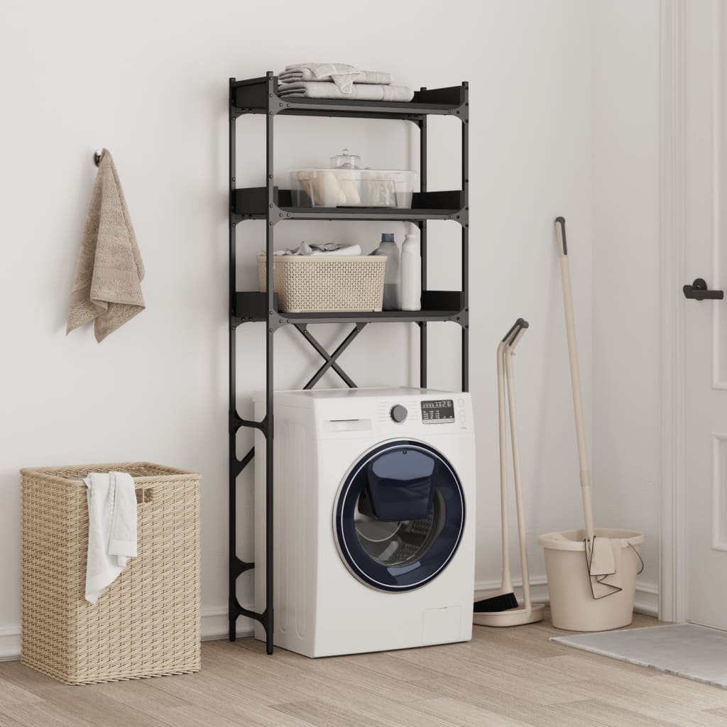 Washing machine cabinet 67x25x163 cm engineered wood - gray sonoma oak, 1 - number 3.