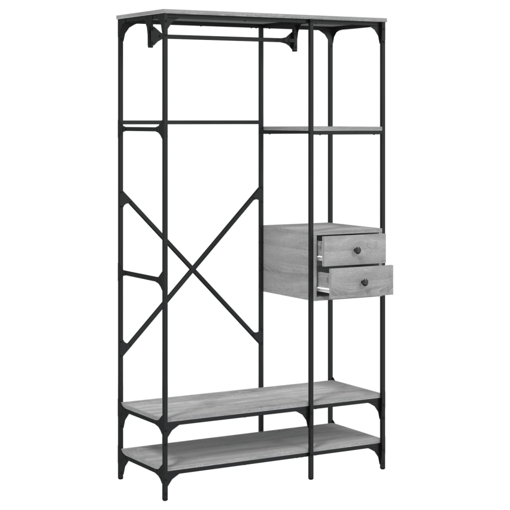 Ormar s ladicama 100x40x180 cm konstruirano drvo siva sonoma - sivi sonoma hrast, 1 - number 5.