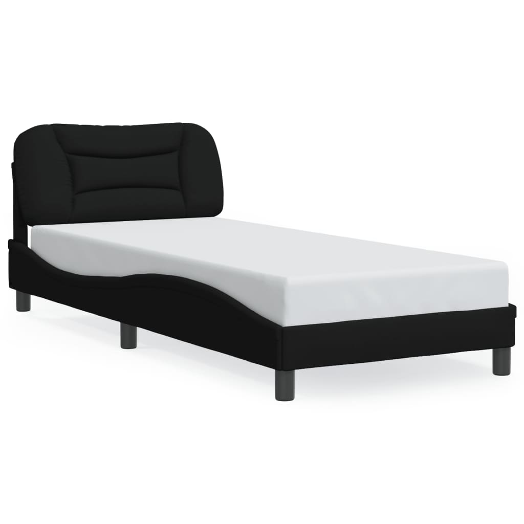 Bed frame with joints without mattress fabric - black, 80 x 200 cm - number 2.