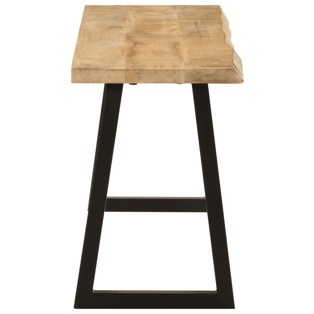 Ławka z naturalną krawędzią 105 cm lite drewno mango - number 3.