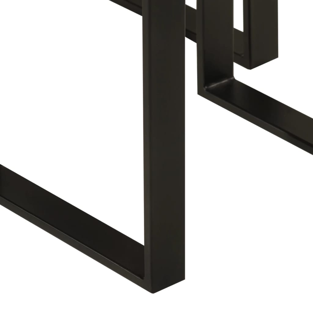 Depozitni stolovi 3 kom. prirodni rub - smeđa i crna, 1, puno bagremovo drvo - number 8.