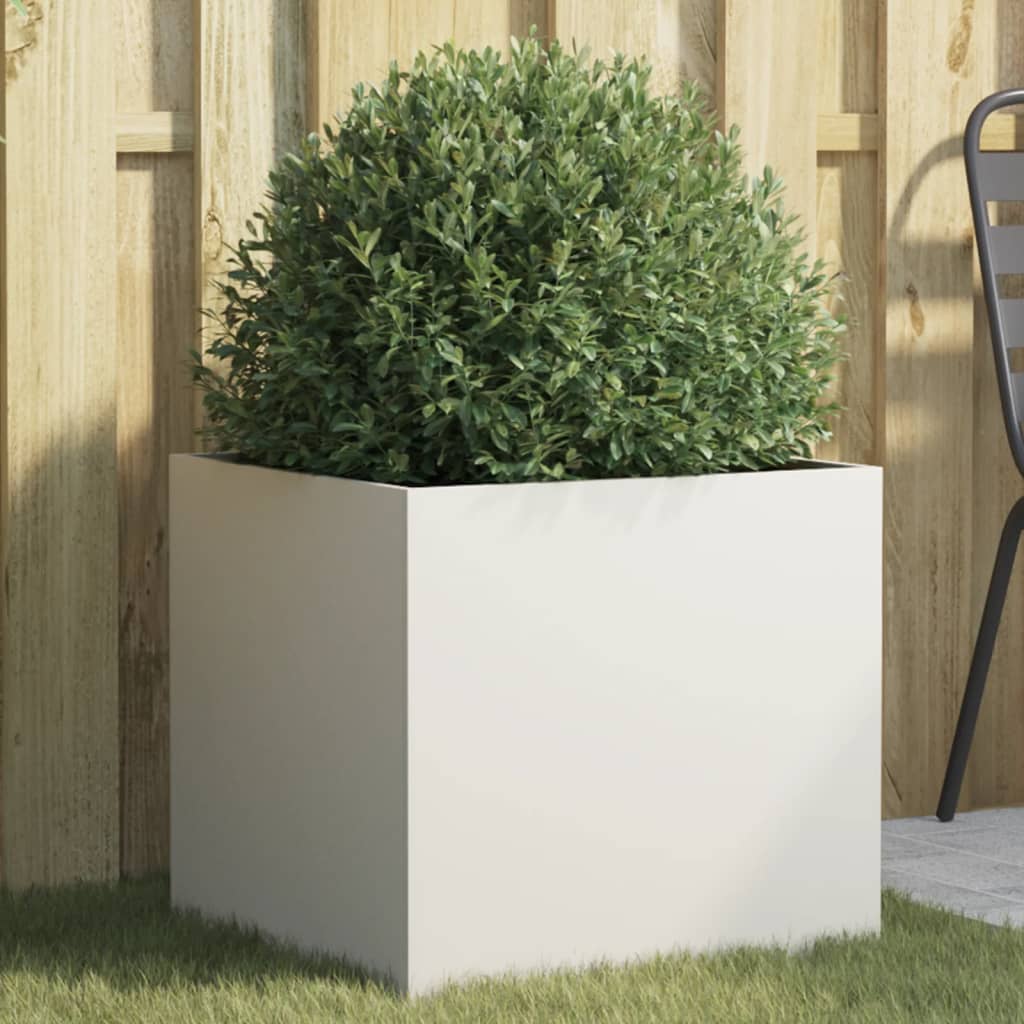 Plant box steel white - steel/white, 49 x 47 x 46 cm, 1 - number 1.