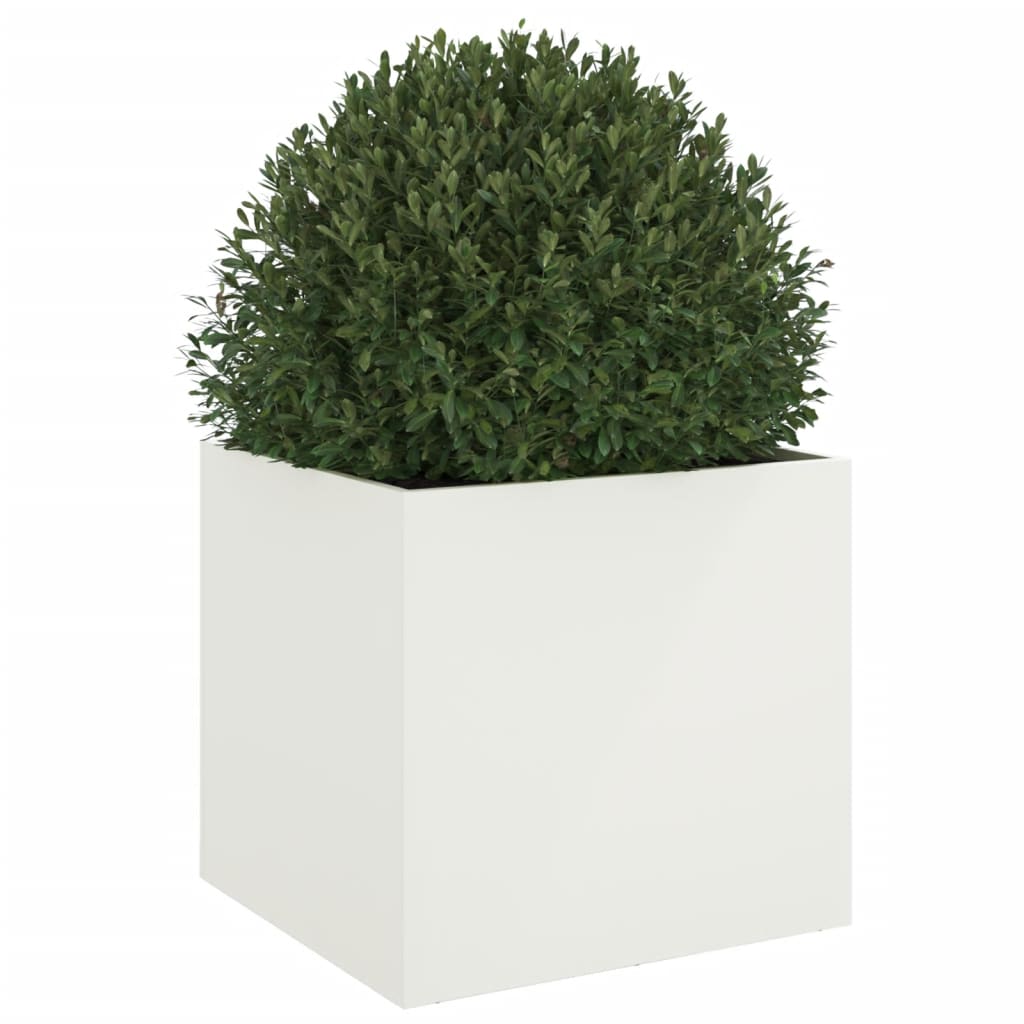 Plant box steel white - steel/white, 49 x 47 x 46 cm, 1 - number 4.