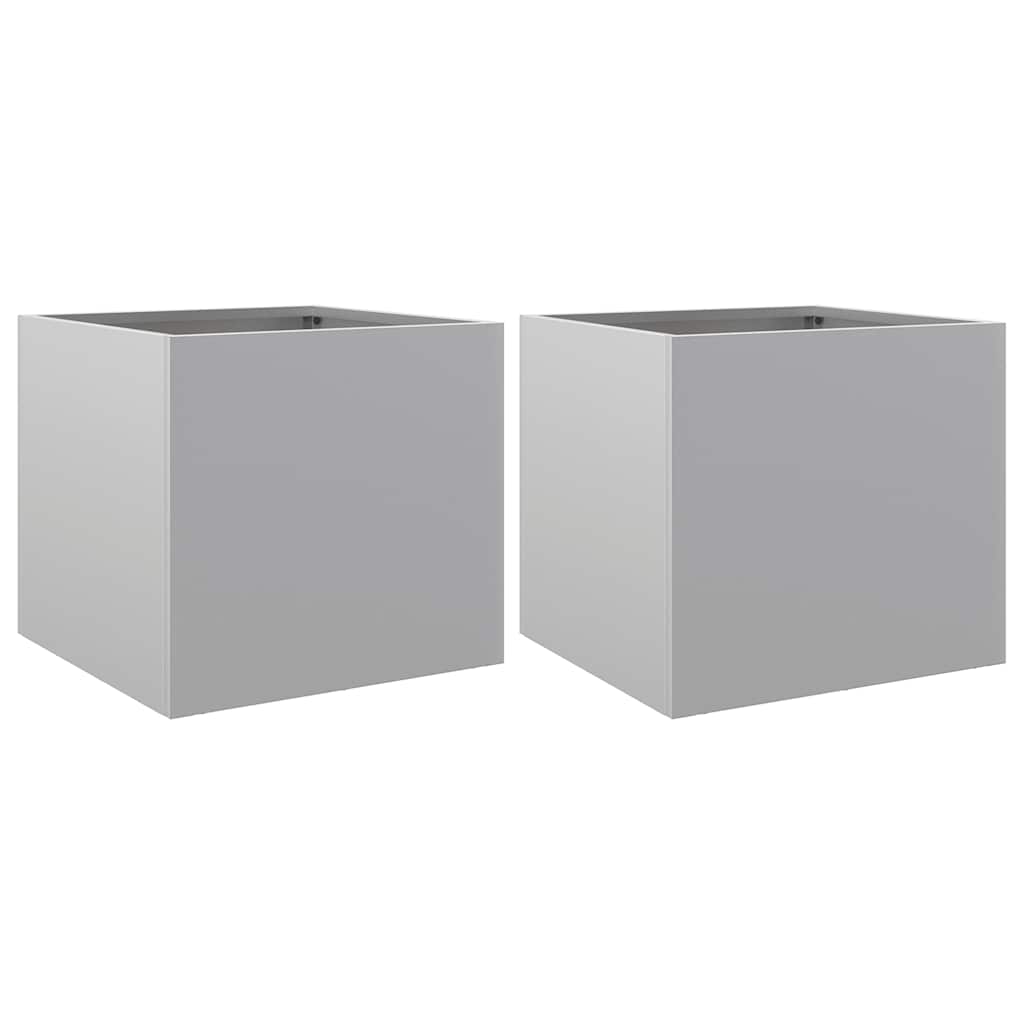 Planters pcs. galvanized steel silver - galvanized steel/gray, 32 x 30 x 29 cm, 2 - number 2.