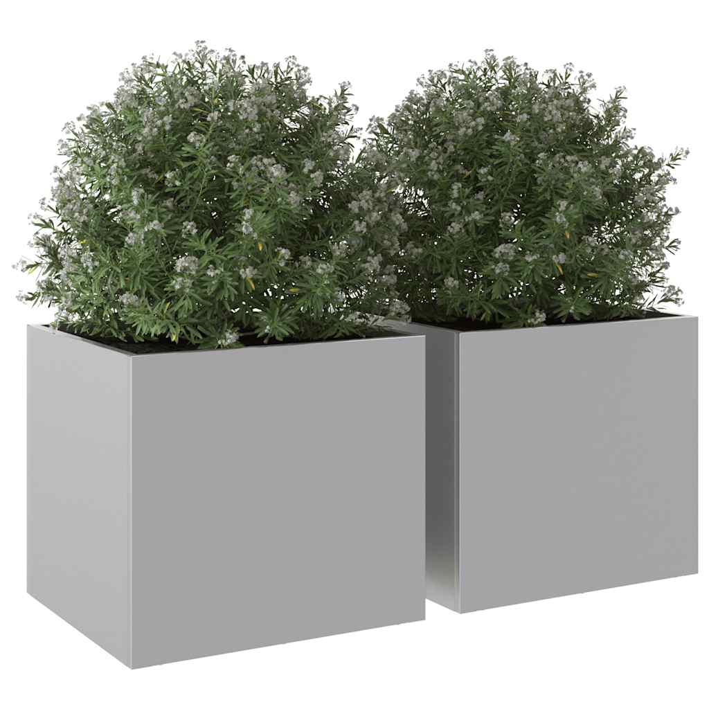 Planters pcs. galvanized steel silver - galvanized steel/gray, 32 x 30 x 29 cm, 2 - number 4.