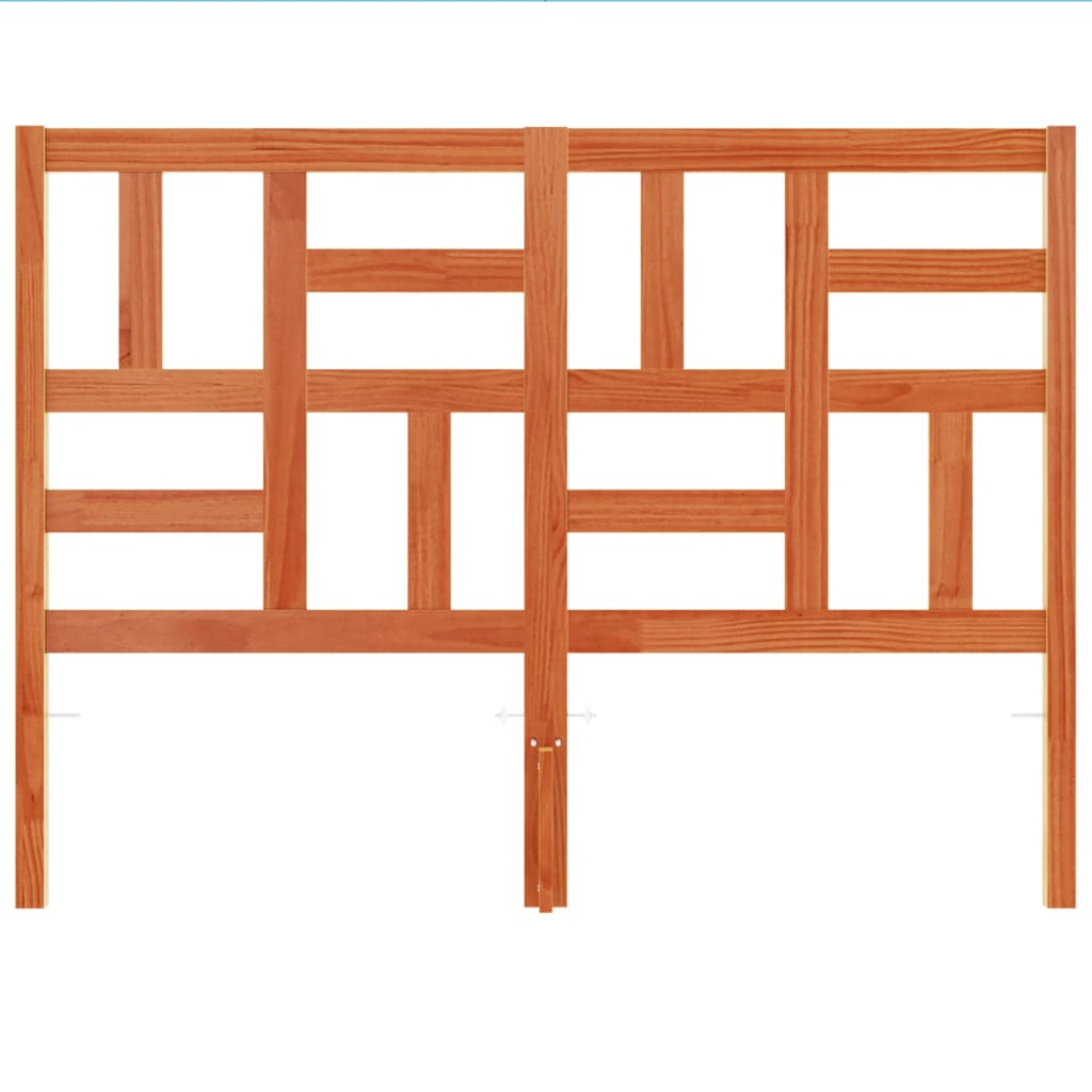 Sengegavl 135 cm massivt fyrretræ - gyldenbrun, 140.5 x 104 cm, 1 - number 4.