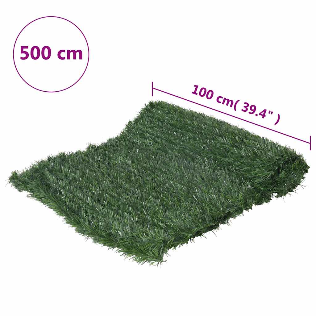 Fence with green artificial grass - 1 x 5 m, 1 - number 7.