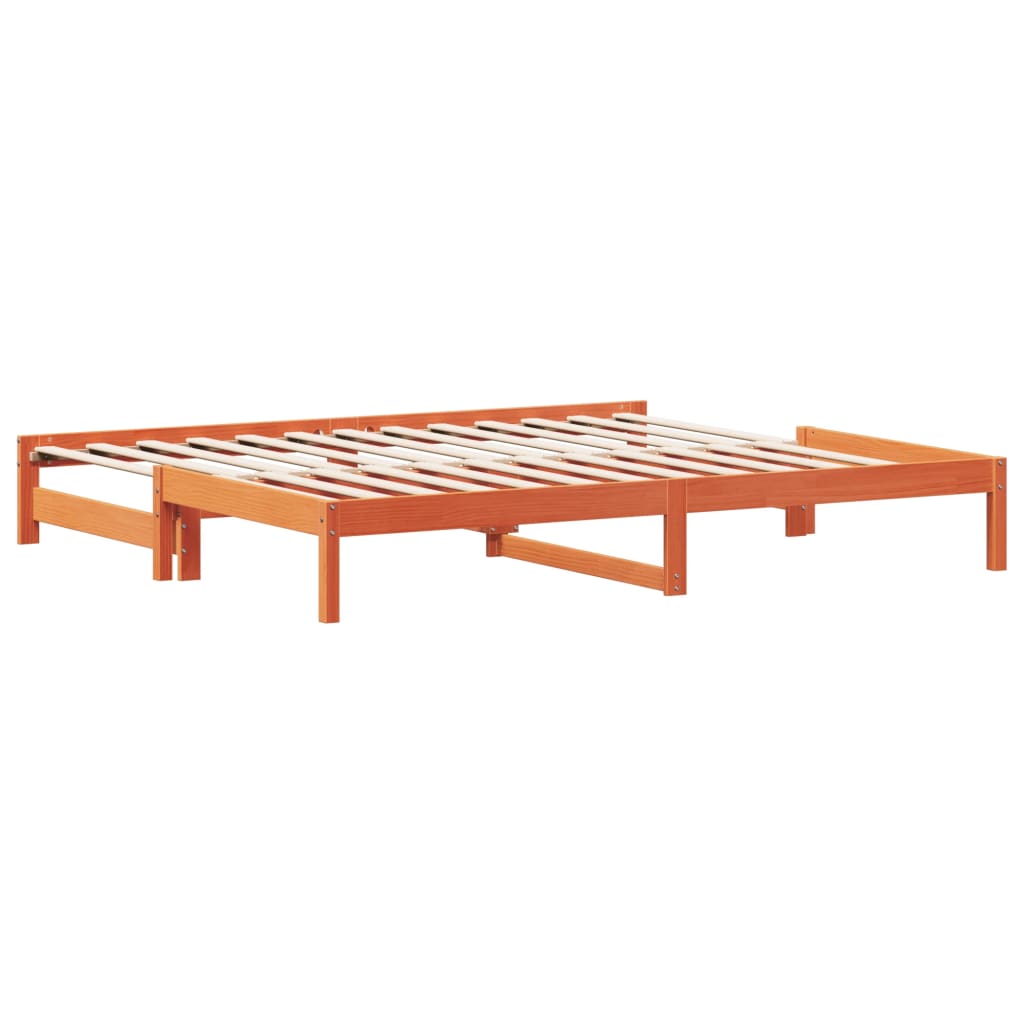 Daybed med uttrekk massiv furu - gyldenbrun, 90 x 200 cm - number 6.