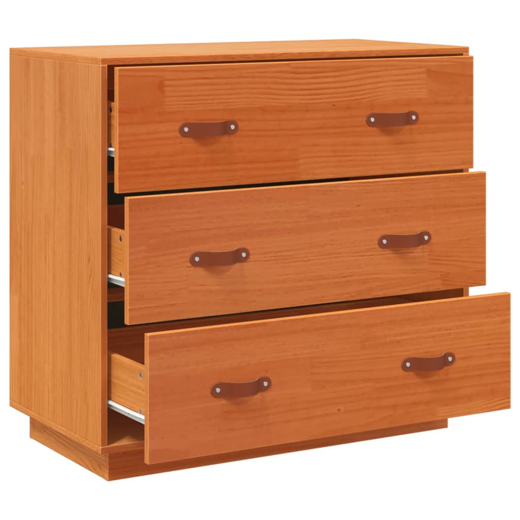 Sideboard 80x40x75 cm solid pine golden brown - number 6.