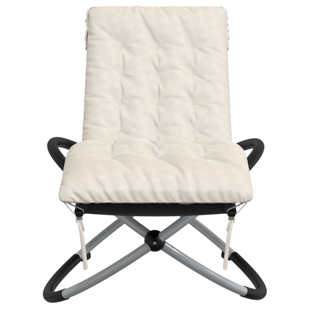 Liggestol med hynde geometrisk stål og - sort og cremefarvet, 1 - number 4.