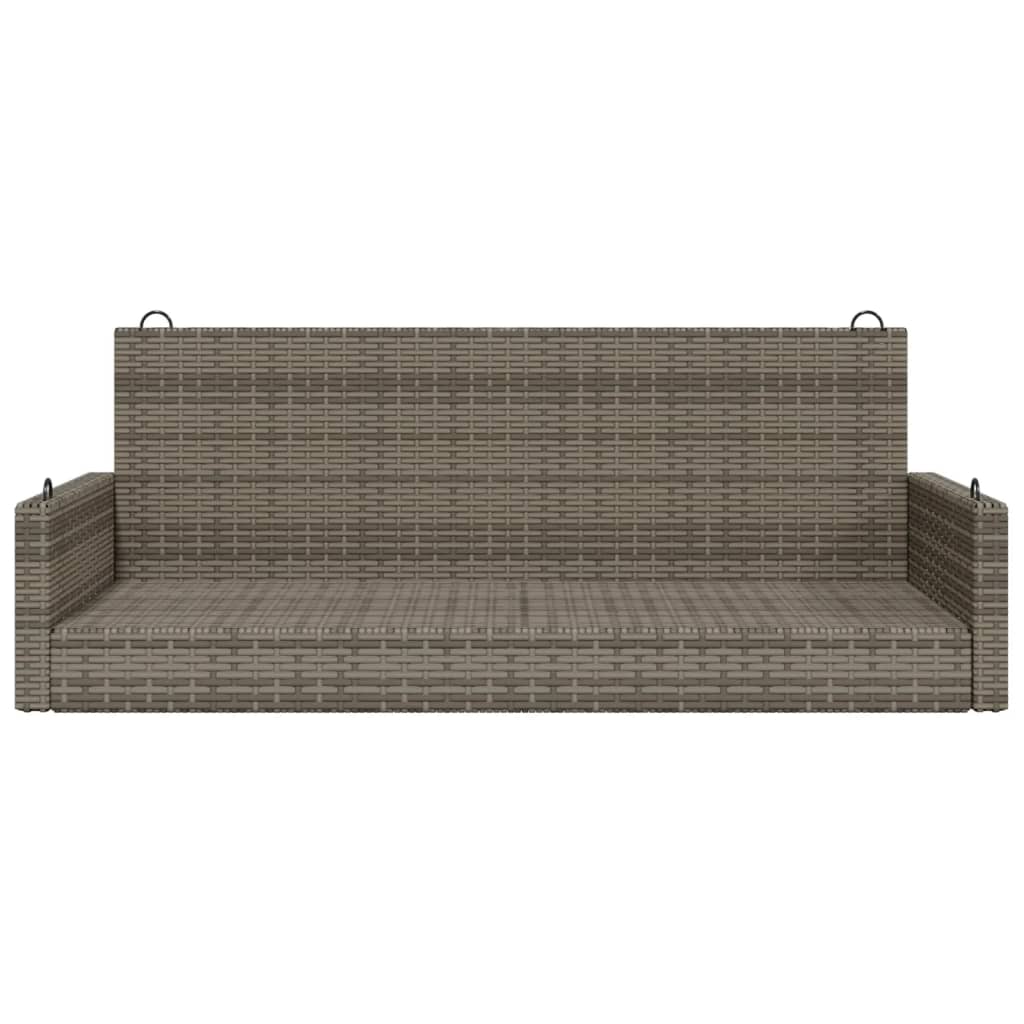 Gyngebænk 119x56x48 cm polyrattan - grå, 1, nej, x - number 4.